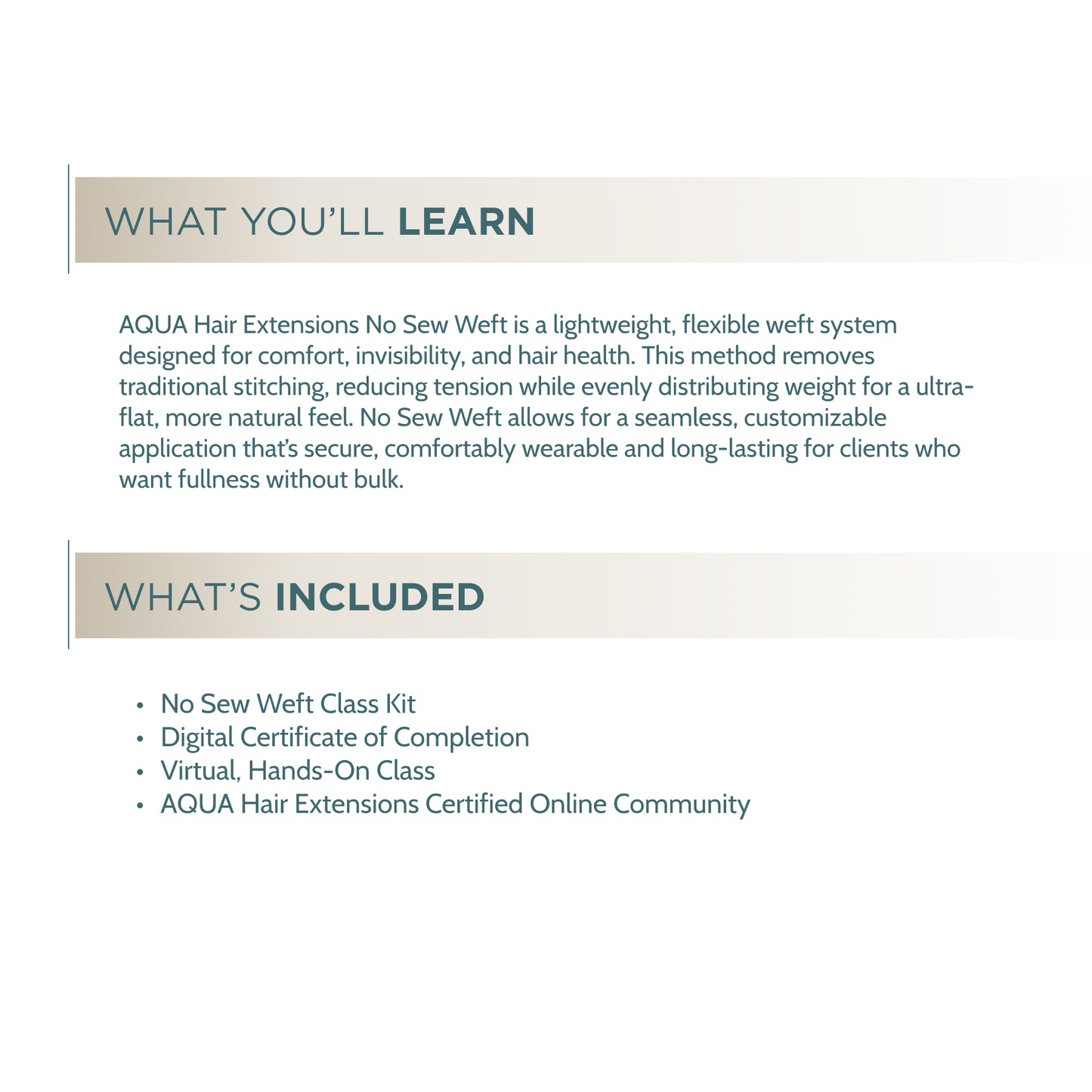 No Sew Weft - Live Virtual Certification