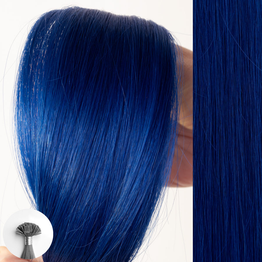 Straight blue outlet hair