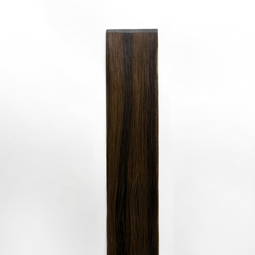 Slim Tape In - 1B/4 Duo Tone, Soft Black/Medium Brown