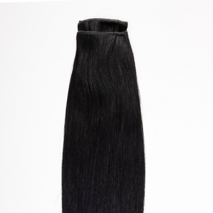 1 Black- No Sew Weft Extensions Straight