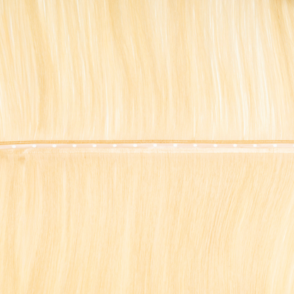 24 Light Golden Blonde - No Sew Weft Extensions Straight
