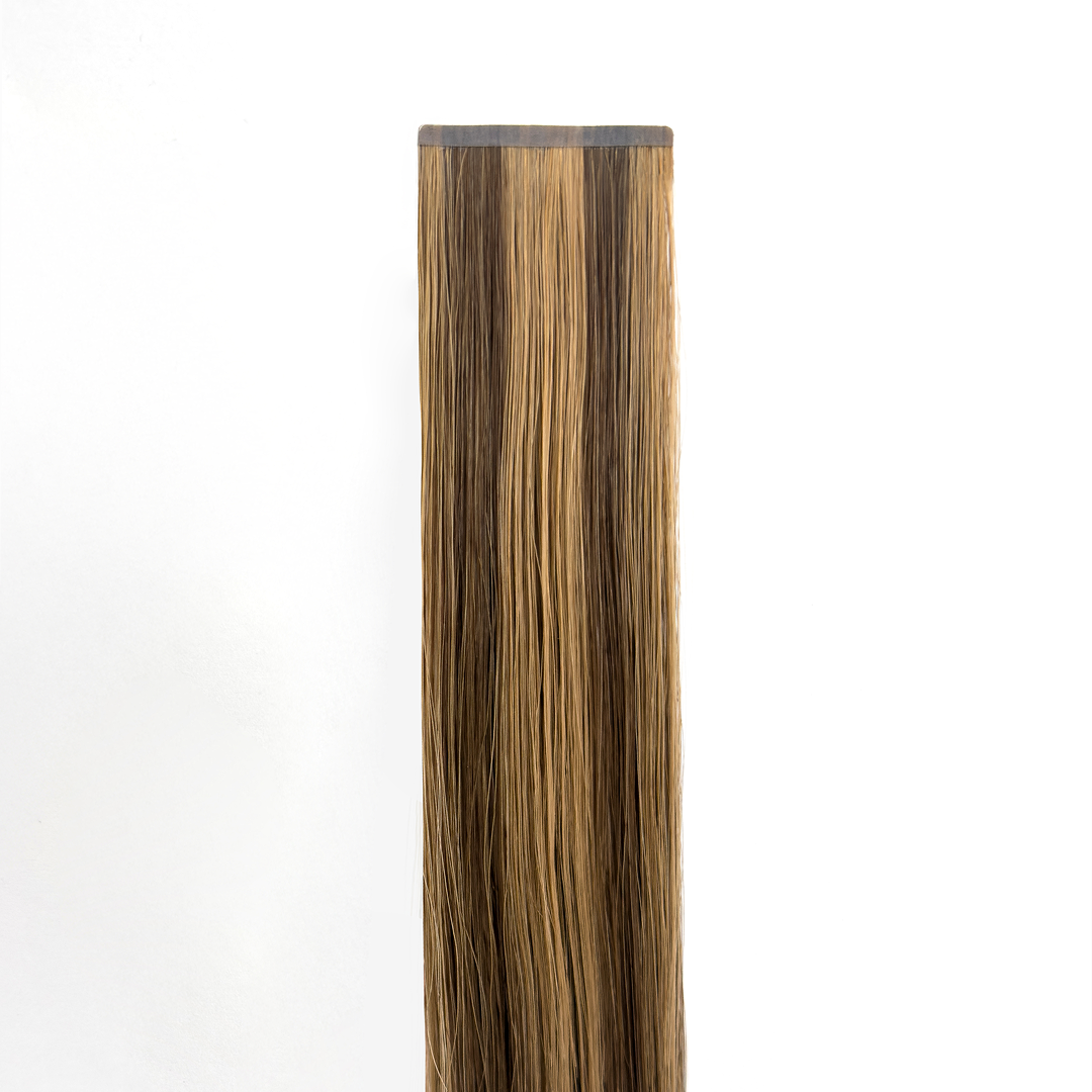 Slim Tape In - 4/12 Duo Tone, Medium Brown/Dark Blonde