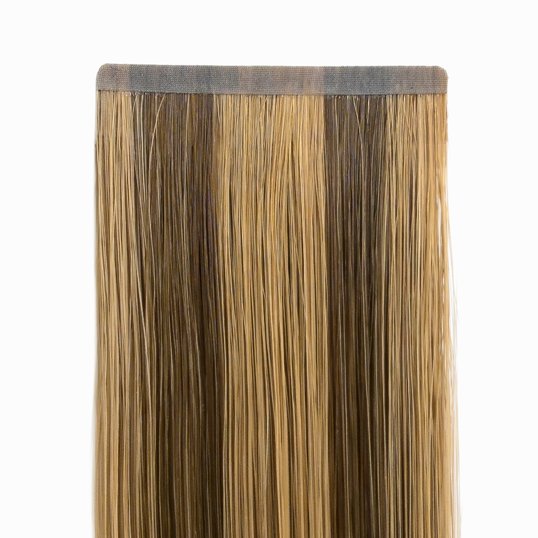 Slim Tape In - 4/12 Duo Tone, Medium Brown/Dark Blonde