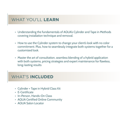 Cylinder + Tape in Hybrid Class - Live Virtual Certification