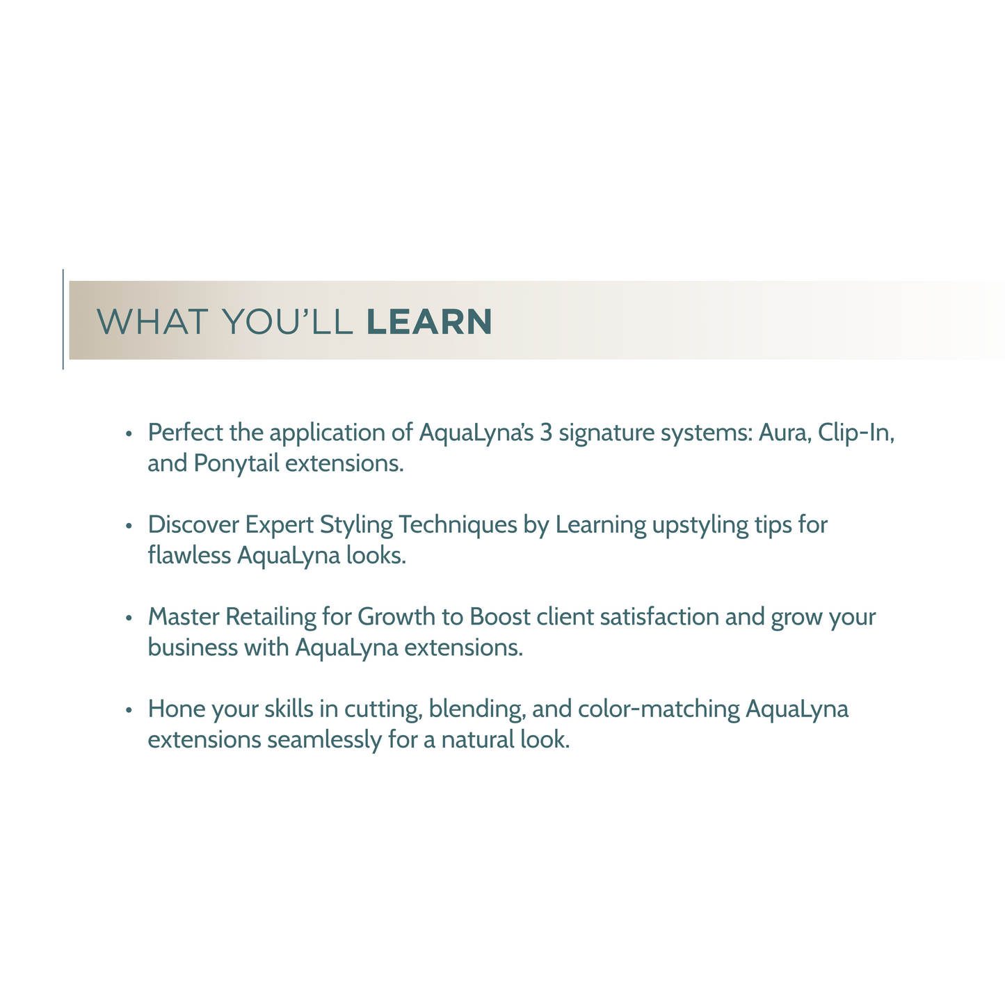 Look + Learn - Mastering AquaLyna Extensions