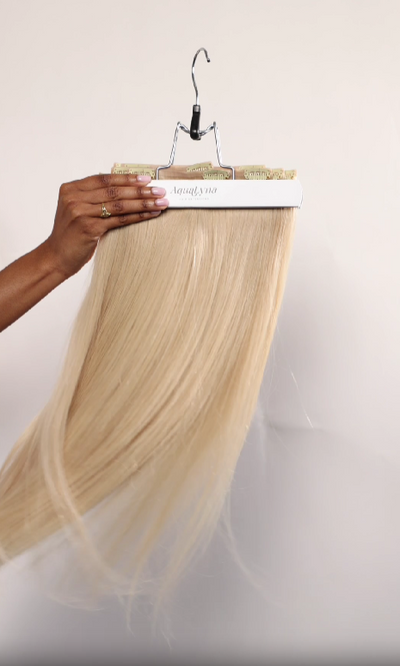 #16 Blonde AquaLyna Ultra Narrow Clip In Hair Extensions