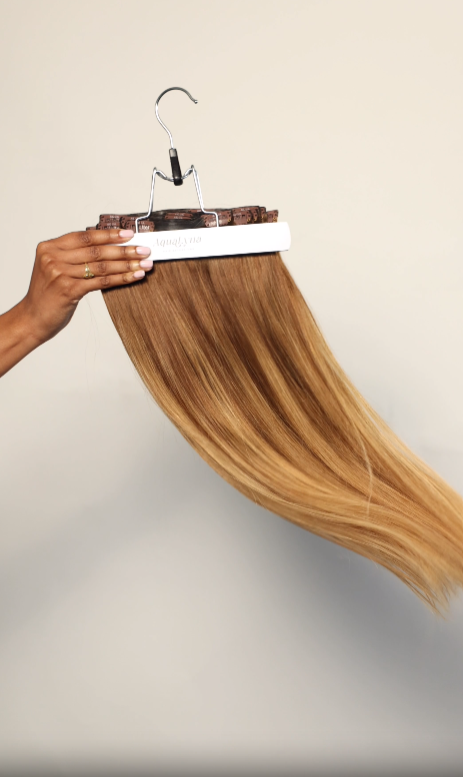 #4/12 Balayage AquaLyna Ultra Narrow Clip In Hair Extensions