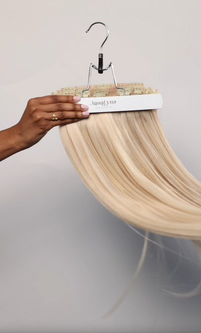 #60 Most Platinum Blonde AquaLyna Ultra Narrow Clip In Hair Extension