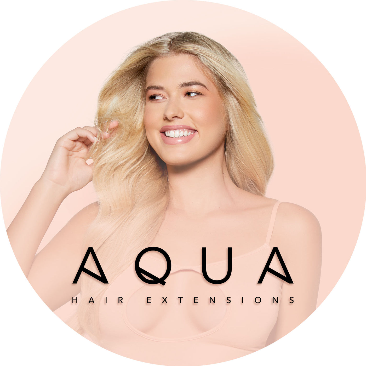 Aqua Hair Extensions Mirror Cling