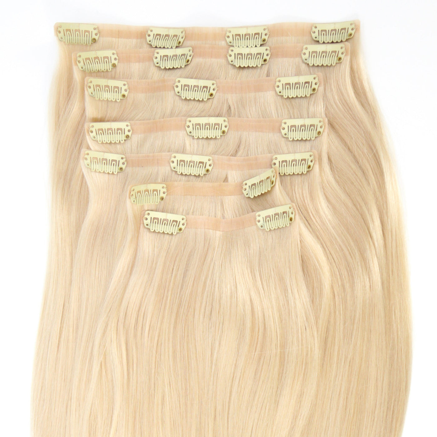 #60 Most Platinum Ultra Narrow Clip In Hair Extension