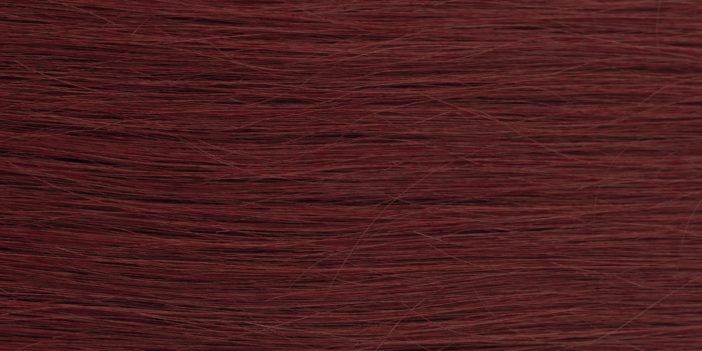 #66/46 Mahogany Red Intense Red - Straight Hand Tied Weft