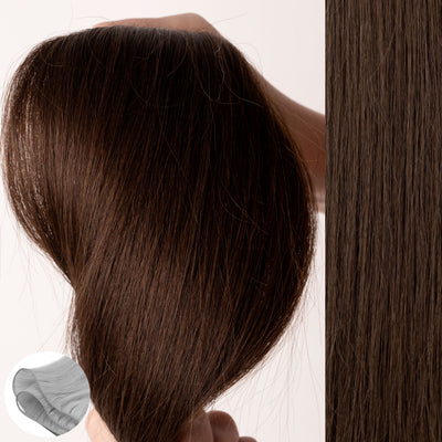 #2 Dark Brown - Straight Q-Weft Hair Extension by Aqua Hair Extensions