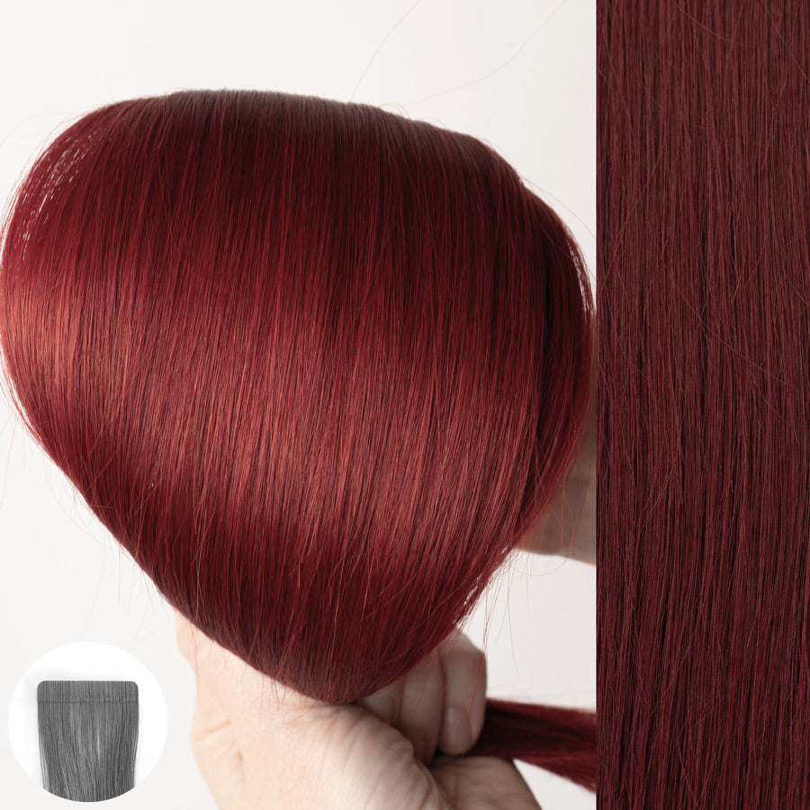 #66/46 Mahogany Red Intense Red - Straight Tape In